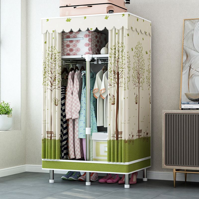 Steel Wardrobe Closet with Legs Modern Wardrobe Cabinet for Home Clearhalo 'Armoires & Wardrobes' 'armoires_wardrobes' 'Bedroom Furniture' 'furn' 'furn_armoires_wardrobes' 'Furniture' 1200x1200_185c1f6f-a26c-42c1-a303-7d52d7db8fd9