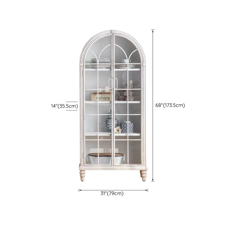 Traditional Pine Display Stand Glass Doors Storage Cabinet with Doors for Bedroom Clearhalo 'Display & China Cabinets' 'display_china_cabinets' 'furn' 'furn_display_china_cabinets' 'Furniture' 'Kitchen & Dining Furniture' 1200x1200_185f717f-7bf7-4cf7-b901-b24bf9d11b8d