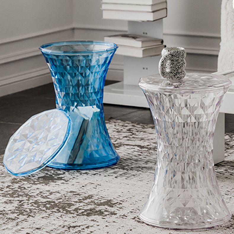 Contemporary 19" Tall Side End Table Plastic Round Side End Table Clearhalo 'Coffee & Accent Tables' 'End & Side Tables' 'end_side_tables' 'furn' 'furn_end_side_tables' 'Furniture' 'Living Room Furniture' 1200x1200_1861b3dc-5f64-402d-8efd-48f738d51afe