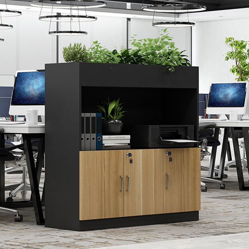 Archivo de estantes de almacenamiento lateral Bloqueo de madera Archivo moderno