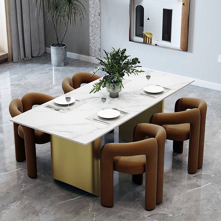 Contemporary Velvet Dining Chair Metal Dining Arm Chair for Restaurant Use