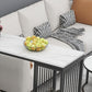 Glam Stone Bar Table Set 1/3 Pieces Rectangle Bar Table with Upholstered Stools Clearhalo 'Bar Furniture' 'furn' 'furn_home_bar_bar_sets' 'Furniture' 'Home Bars & Bar Sets' 'home_bar_bar_sets' 'Kitchen & Dining Furniture' 1200x1200_1864b29a-87b0-4cc7-b028-ccc32d95c5ca