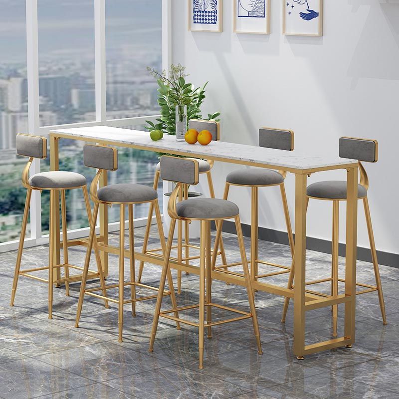 Tavolino da bar del patio del negozio di rettangolo