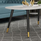 18.8" Tall Modern Ironcraft 4 Legs Black/white Slate Top Coffee Table Clearhalo 'Coffee & Accent Tables' 'Coffee Tables' 'coffee_tables' 'furn' 'furn_coffee_tables' 'Furniture' 'furniture_coffee_tables' 'Living Room Furniture' 1200x1200_18673426-5fec-40c8-bd65-d5e2df063977