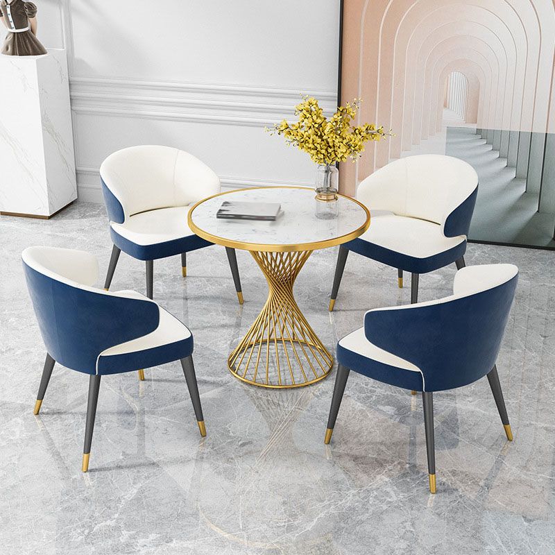 Glam 1/3/4/5 Pieces Dining Set Marble Dining Table Set for Dining Areas Clearhalo 'Dining Room Sets' 'Dining Tables & Seating' 'dining_room_set' 'Furniture' 'furniture_dining_room_set' 'Kitchen & Dining Furniture' 1200x1200_18695419-14e5-401b-a7d4-f61d1ad0ad5a