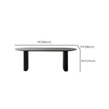 Oval Shaped Office Conference Tables Wood Writing Desks in Black Clearhalo 'furn' 'furn_office_desk' 'Furniture' 'Office Desks' 'Office Furniture' 'office_desk' 1200x1200_186a2e6f-369c-4245-a026-11ed3020eed1