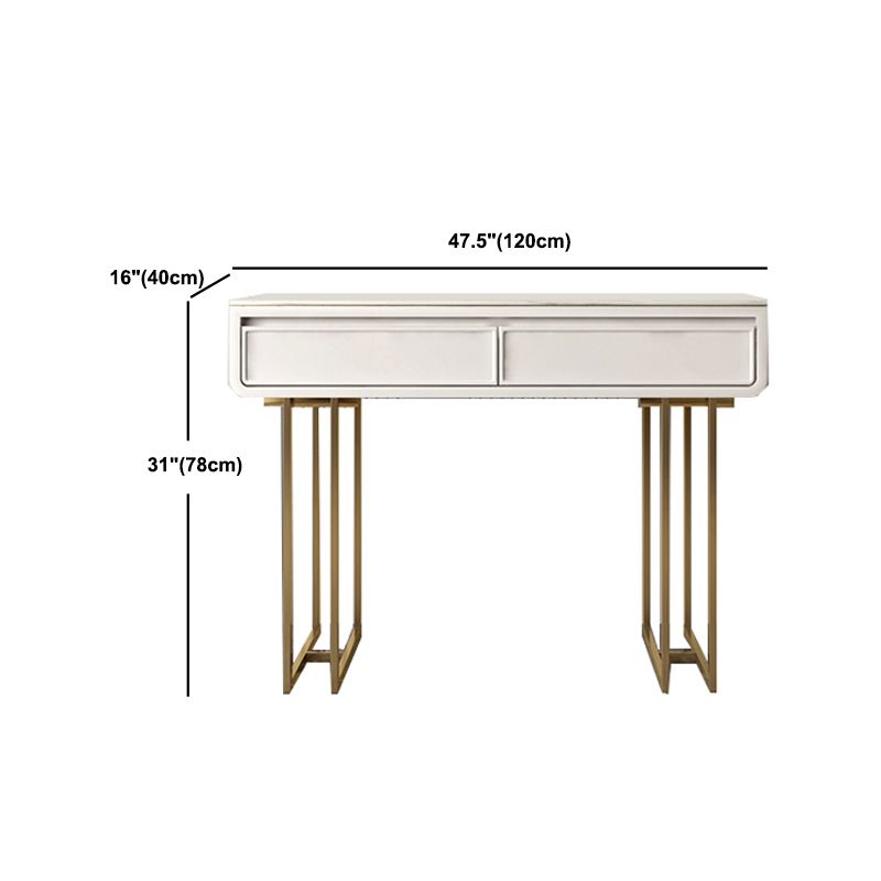 Vanité de maquillage luxueuse en pierre supérieure avec 2/4 tiroirs de rangement