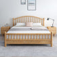 Scandinavian Natural Rubberwood Bed with Arched Slat Headboard Clearhalo 'Bedroom Furniture' 'Beds' 'furn' 'furn_beds' 'Furniture' 1200x1200_186b38a7-95da-42f3-8270-c588eba8d6a7