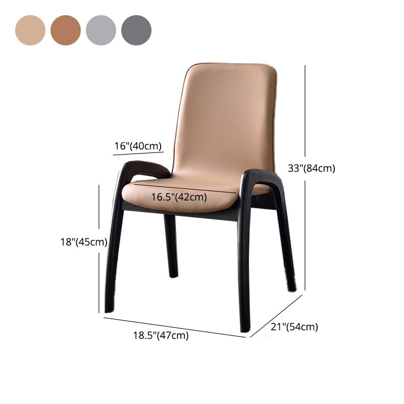 Modern Style Arm Chair Black Wood Legs Side Chair with Upholstered for Dining Room Clearhalo 'Dining Chairs' 'Dining Tables & Seating' 'dining_chair' 'furn' 'furn_dining_chair' 'Furniture' 'furniture_dining_chair' 'Kitchen & Dining Furniture' 1200x1200_186c4aed-ac7c-4de5-a38a-4149c6ec388b