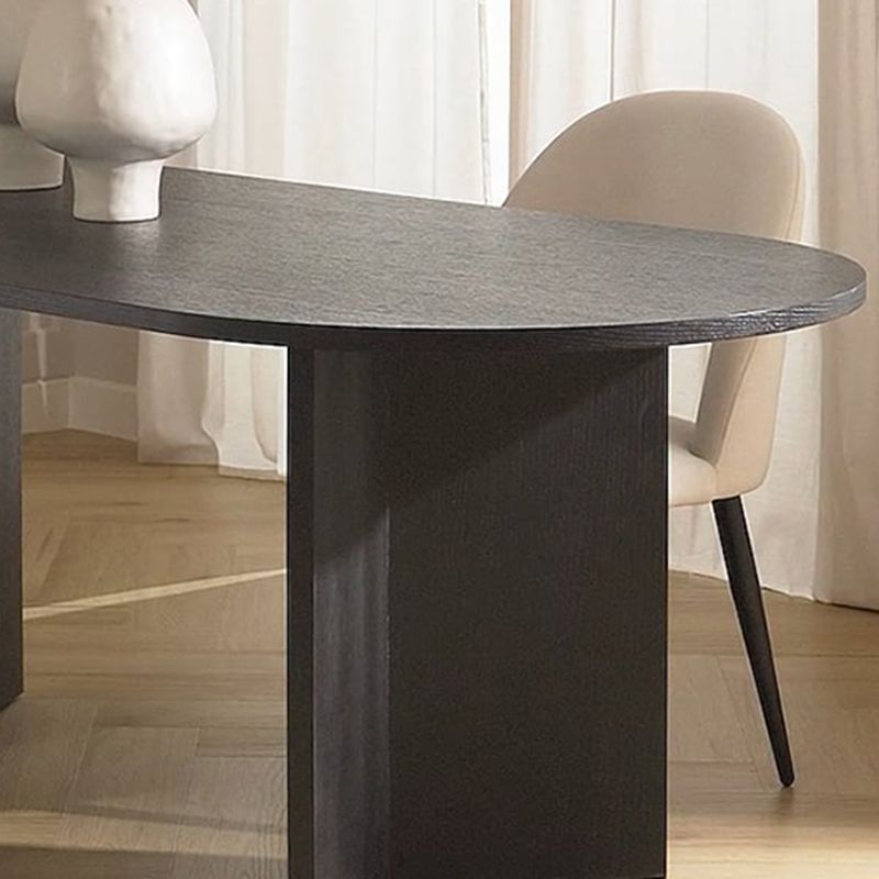 Modern Wood Dining Table Oval Black Dinner Table for Dining Room Clearhalo 'Dining Tables & Seating' 'Dining Tables' 'dining_table' 'furn' 'furn_dining_table' 'Furniture' 'Kitchen & Dining Furniture' 1200x1200_186c6477-4f1b-4eab-b7c4-5fb73d05726c