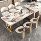 Nordic Glam Style Chair Dining Armless Chairs for Kitchen with Metal Legs Clearhalo 'Dining Chairs' 'Dining Tables & Seating' 'dining_chair' 'furn' 'furn_dining_chair' 'Furniture' 'Kitchen & Dining Furniture' 1200x1200_186d9c20-b8be-43f8-9893-52a5106aceef