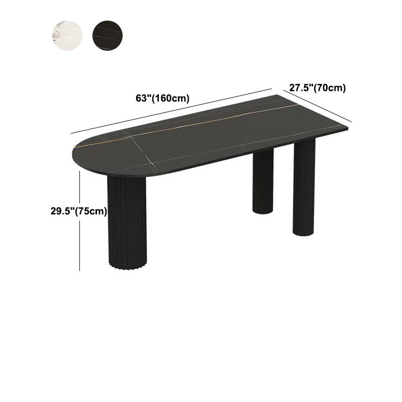 Stone Contemporary Free Form Dinner Table Matte Finish Table for Home Clearhalo 'Dining Tables & Seating' 'Dining Tables' 'dining_table' 'furn' 'furn_dining_table' 'Furniture' 'furniture_dining_table' 'Kitchen & Dining Furniture' 'kitchen' 'kitchen_dining_table' 1200x1200_186df000-9c61-4f21-b1d1-b21a24be5da7