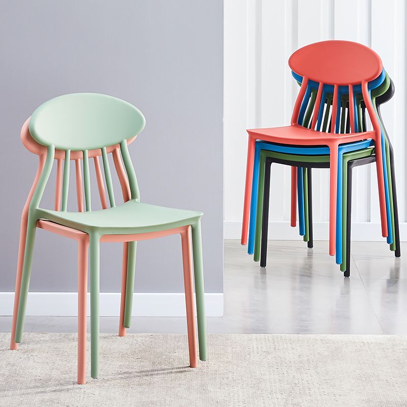 Modern Kitchen Plastic Dining Chairs Open Back Dining Side Armless Chairs Clearhalo ' kitchen&dining_furn' 'Dining Chairs' 'Dining Tables & Seating' 'dining_chair' 'furn' 'furn_dining_chair' 'Furniture' 'furniture_dining_chair' 'Kitchen & Dining Furniture' 'kitchen' 1200x1200_186f433d-86a6-4f85-b016-5401c2f1b923