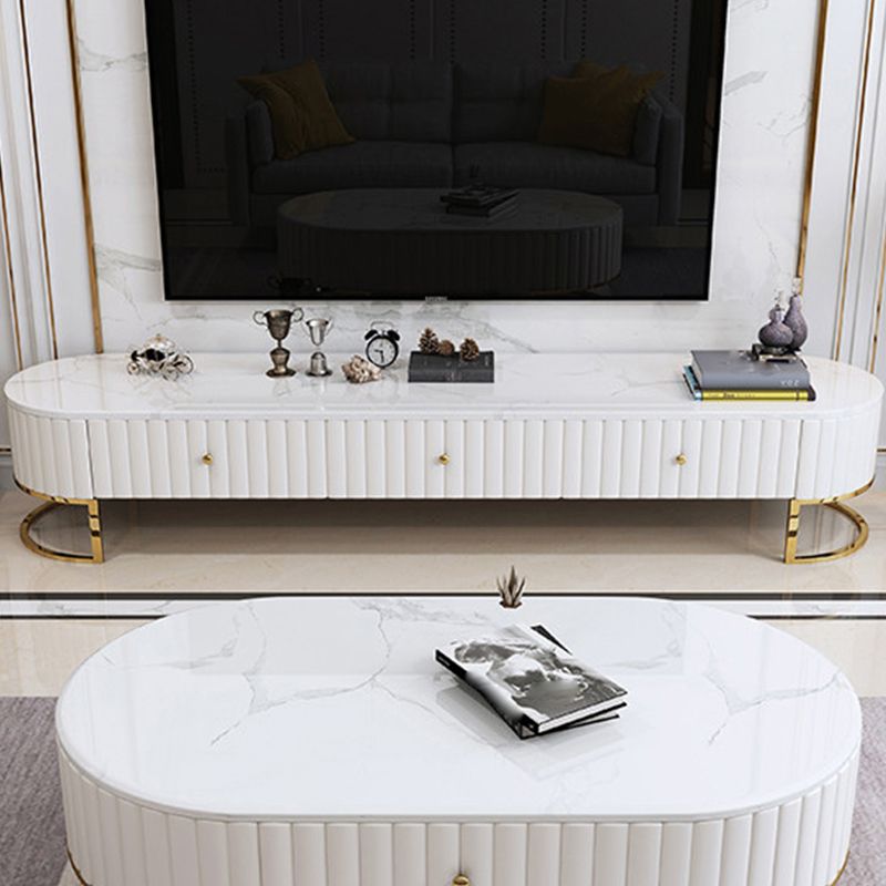 Eigentijdse tv-console Moderne tv-standaard met lades voor de woonkamer