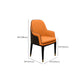 Glam Style Parsons Arm Chair Leather Dining Chair for Living Room