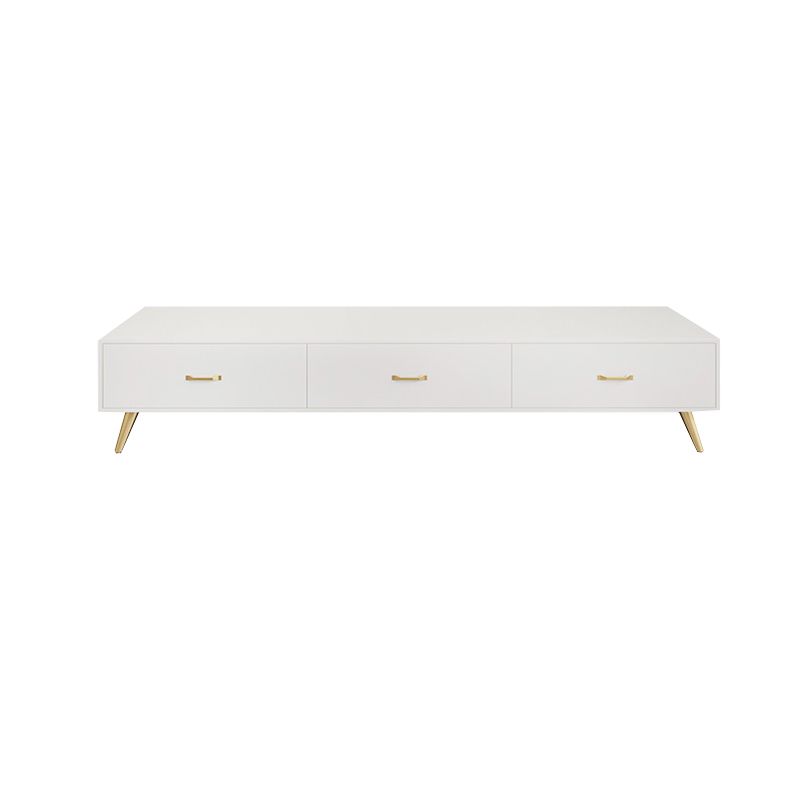 Glam Style TV Stand White Colour Enclosed Storage TV Console with Cabinet Clearhalo 'furn' 'furn_tv_stands_entertainment_centers' 'Furniture' 'Living Room Furniture' 'TV Stands & Entertainment Centers' 'TV Stands & Media Storage Furniture' 'tv_stands_entertainment_centers' 1200x1200_1870a732-5ce3-42a6-8024-10d15989cb20