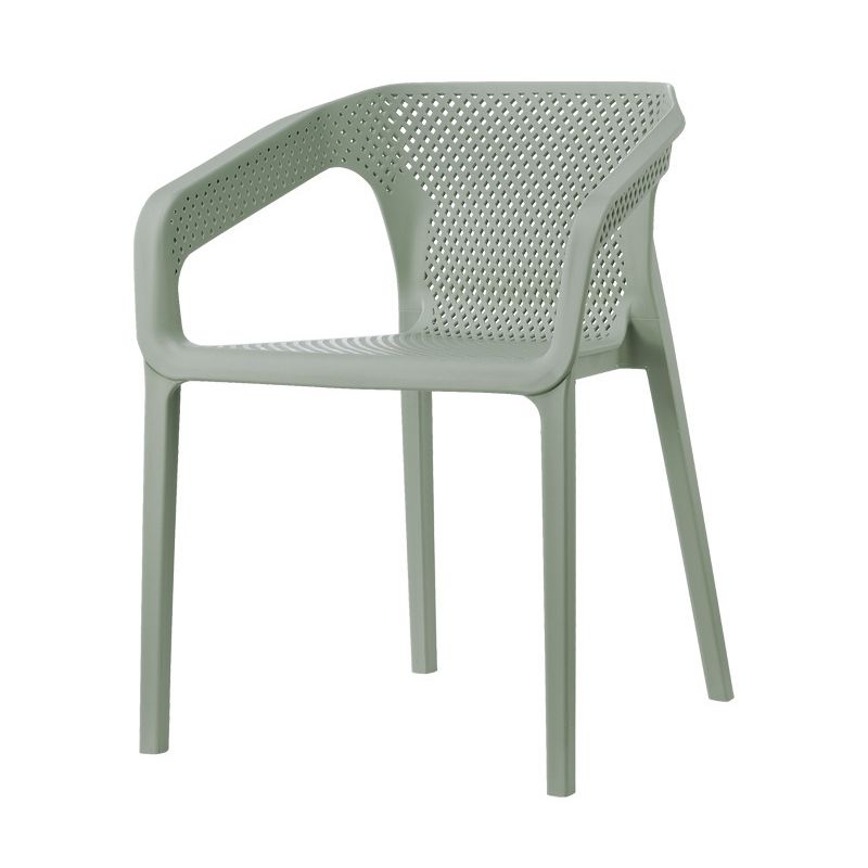 Plastic Scandinavian Dining Kitchen Room Arm Chair Solid Back Chair Clearhalo ' kitchen&dining_furn' 'Dining Chairs' 'Dining Tables & Seating' 'dining_chair' 'furn' 'furn_dining_chair' 'Furniture' 'furniture_dining_chair' 'Kitchen & Dining Furniture' 'kitchen' 1200x1200_1872e5e3-7993-4dfc-b24a-262e9505ff6f
