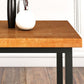 Industrial Square Dining Table Pine Solid Wood Table with Black Double Pedestal Clearhalo ' dining_table' 'Dining Tables & Seating' 'Dining Tables' 'furn' 'furn_dining_table' 'Furniture' 'furniture_dining_table' 'Kitchen & Dining Furniture' 'kitchen&dining_furn' 'kitchen' 'kitchen_dining_table' 1200x1200_187463ff-4bf2-4d45-b692-5251c4f489a6