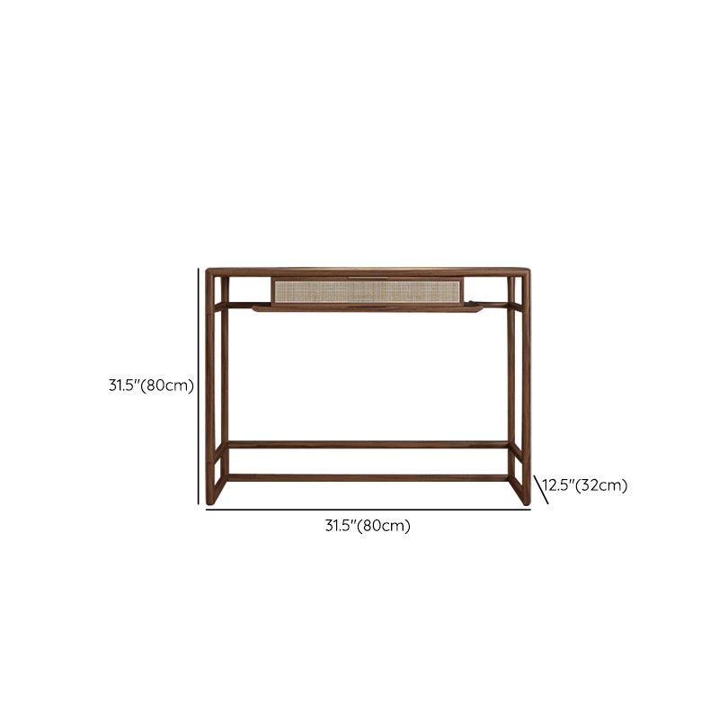 Mesa de consola contemporánea de forma rectángulo Table de sofá de consola de cenizas naturales/marrones
