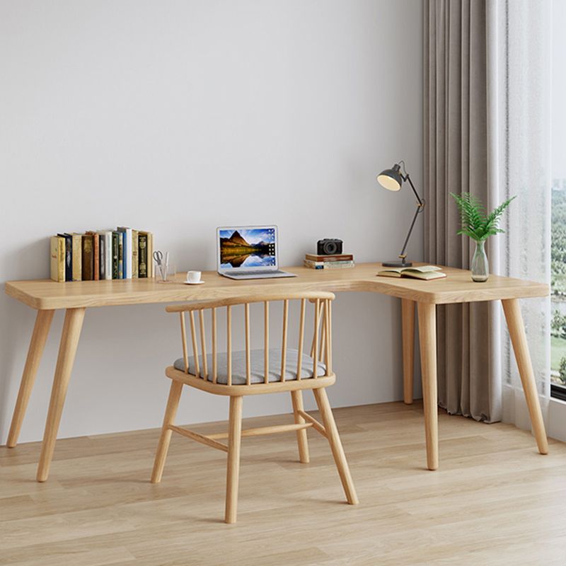 Scrivania di scrittura in legno massiccio 29,53 "scrivania naturale alta con base di Parsons