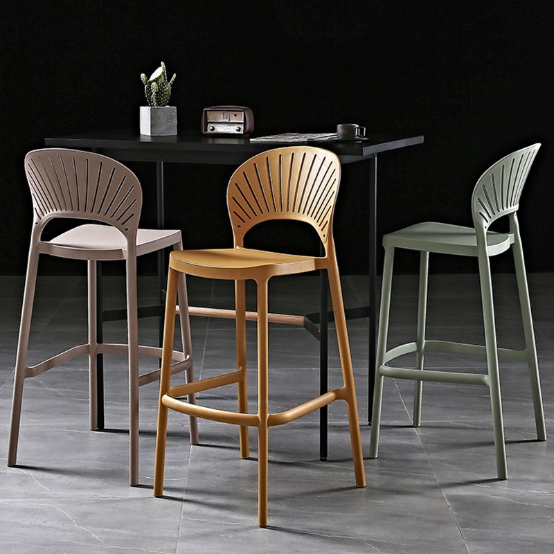 Scandinavia Style Bar-stool Plastic Single Stool with Footrest for Kitchen Bar Clearhalo 'Bar Furniture' 'Bar Stools' 'bar_stools' 'furn' 'furn_bar_stools' 'furniture_bar_stools' 'Kitchen & Dining Furniture' 'kitchen&dining_furn' 'kitchen' 'kitchen_furn' Furniture' 1200x1200_18756230-a33c-4b19-a1ca-a14f7bc04a11