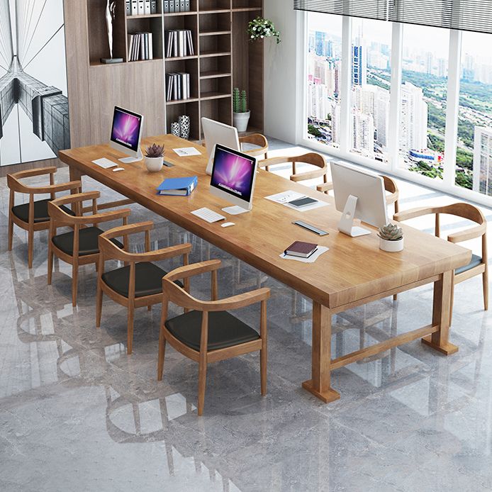 Escritorio de escritura contemporánea de 27 "de ancho escritorio de oficina natural de madera maciza