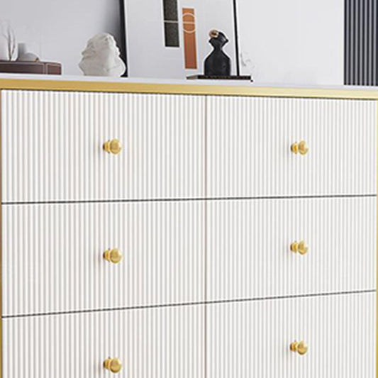 14.82-inch Width Glam Storage Chest Stone Dresser with 5/6 Drawers