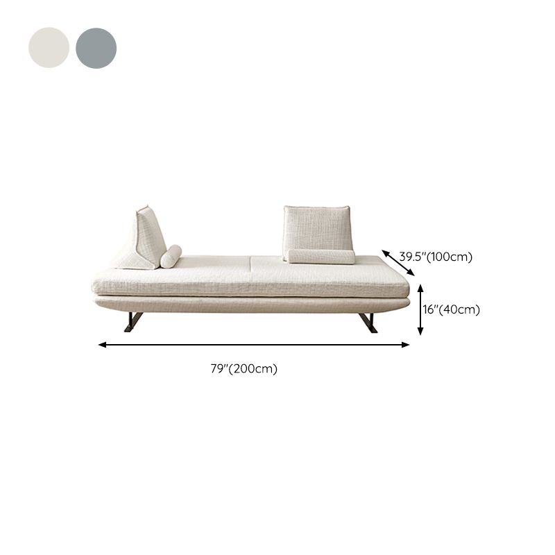 Contemporary Upholstered Solid Color Chaise Chair with Metal Legs Clearhalo 'Chairs & Seating' 'Chaise Lounge' 'chaise_lounge' 'furn' 'furn_chaise_lounge' 'Furniture' 'Living Room Furniture' 1200x1200_1876fee1-fd2e-4642-83cc-5a94cf0f9aac