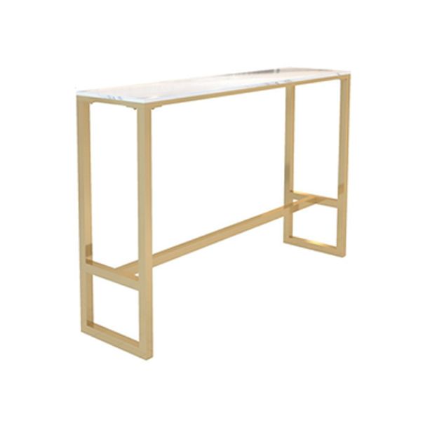 Wood Counter Table with Rectangle Table Top Trestle Table - 41.3" H Clearhalo 'Bar Furniture' 'Bar Tables' 'bar_tables' 'furn' 'furn_bar_tables' 'Furniture' 'furniture_bar_tables' 'Kitchen & Dining Furniture' 1200x1200_18780fd1-2b1f-4a2c-a42f-ad671cb99613