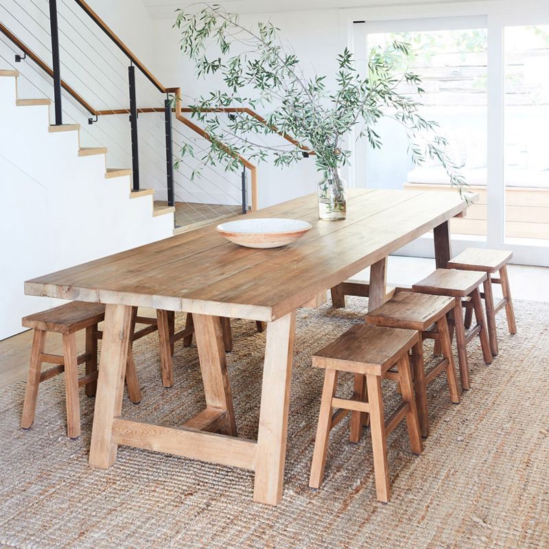 Dining Room Kitchen Table Modern Rectangle Pine Solid Wood Dinette Table Clearhalo 'Dining Tables & Seating' 'Dining Tables' 'dining_table' 'furn' 'furn_dining_table' 'Furniture' 'furniture_dining_table' 'Kitchen & Dining Furniture' 'kitchen' 'kitchen_dining_table' 1200x1200_1878f41e-de05-48eb-bc91-16b24b1c7a51
