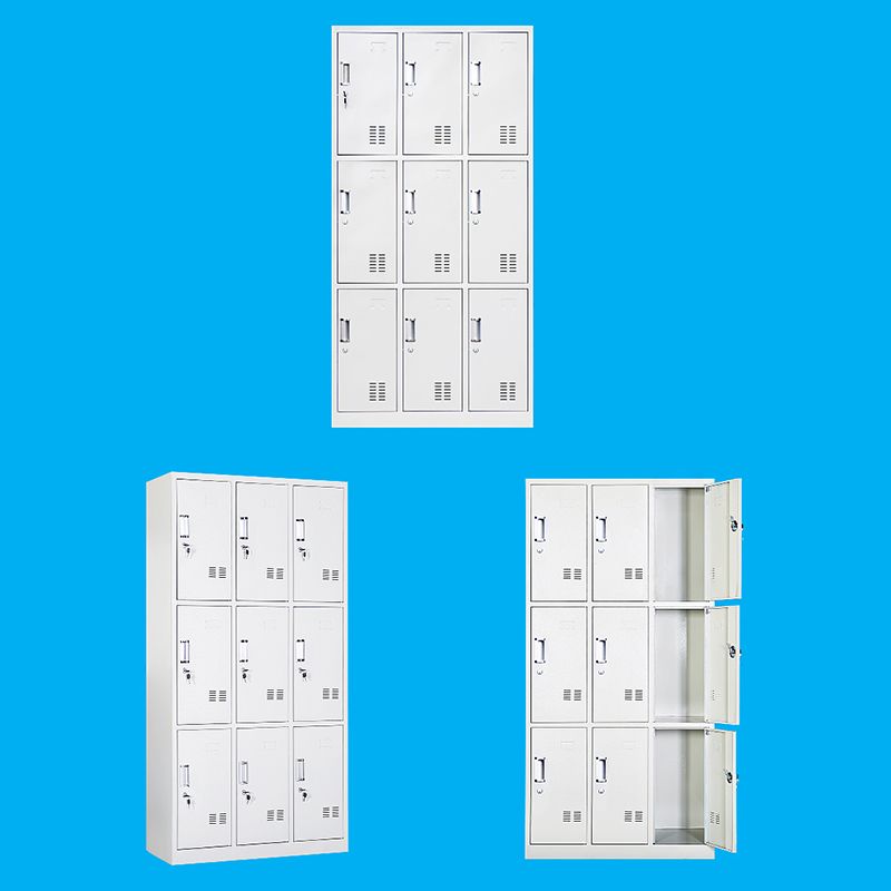 Metalen eigentijdse kast voor thuisgrijs scharnierende deur opbergkast