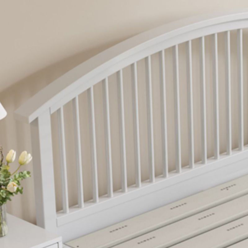 Scandinave Slat Bois massif avec matelas de tête de lit comprenait un lit de lattes arquées