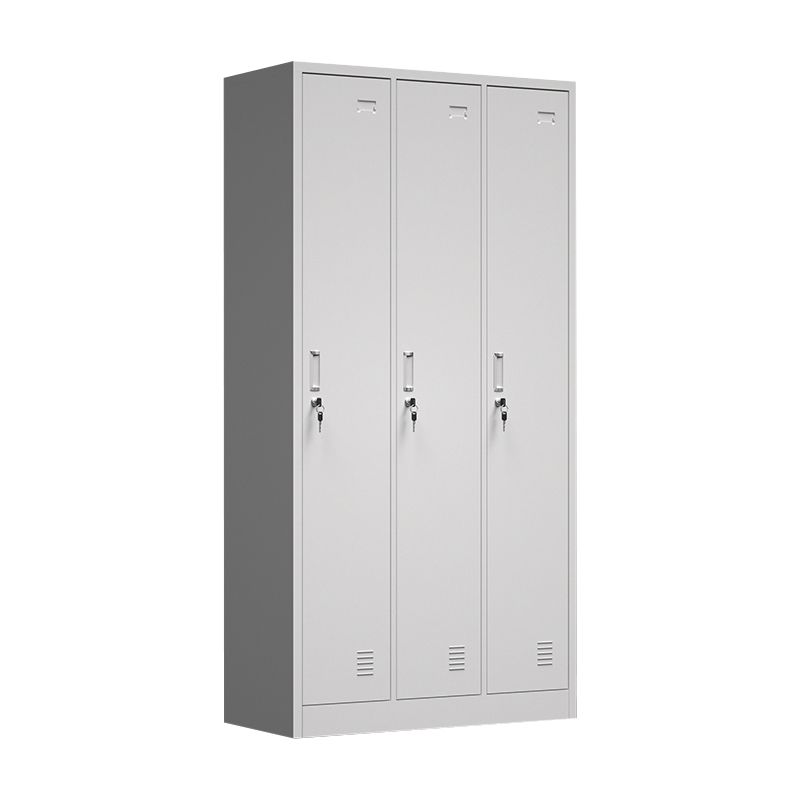 Modern Grey Storage Cabinet with Hinged Door Metal Cabinet for Bathroom Clearhalo 'Armoires & Wardrobes' 'armoires_wardrobes' 'Bedroom Furniture' 'furn' 'furn_armoires_wardrobes' 'Furniture' 1200x1200_187e0efa-3e1c-42f4-a932-9023b1d1ceed
