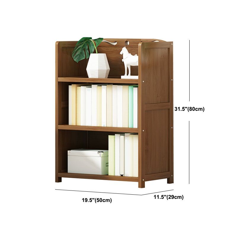 Modern Bamboo Shelf Bookcase Brown Closed Back Book Shelf for Study Room Clearhalo 'Bookcases' 'furn' 'furn_bookcases' 'Furniture' 'Office Furniture' 1200x1200_187f5690-717a-47c0-8650-db7ef520c698