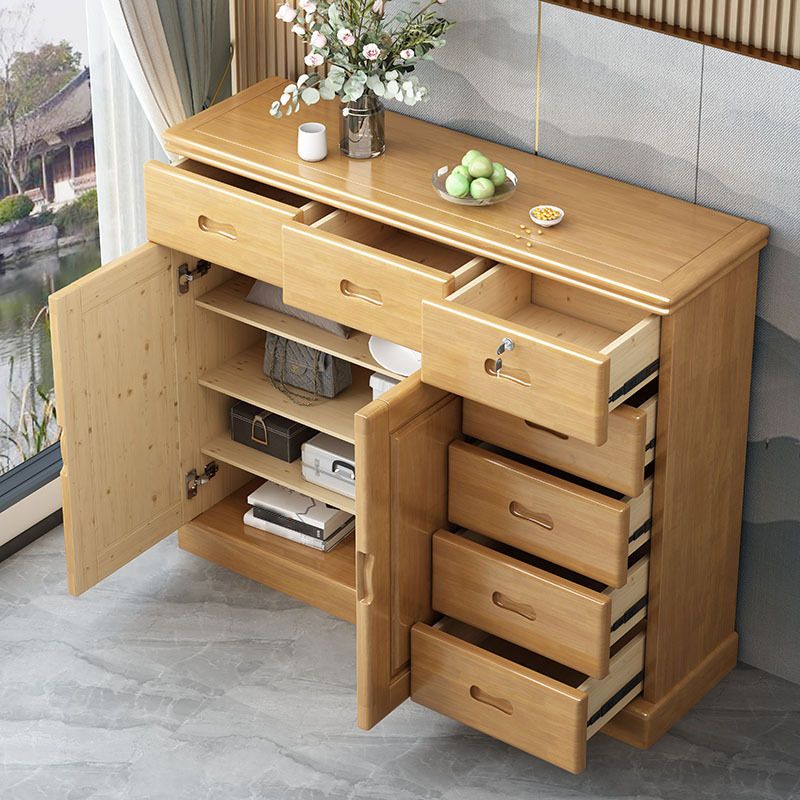 Contemporary Rectangle Accent Cabinet with Drawers Wood Storage Cabinet Clearhalo 'Cabinets & Chests' 'cabinets_chests' 'furn' 'furn_cabinets_chests' 'Furniture' 'Living Room Furniture' 1200x1200_18816f4b-e837-4976-88de-663e80c18d90