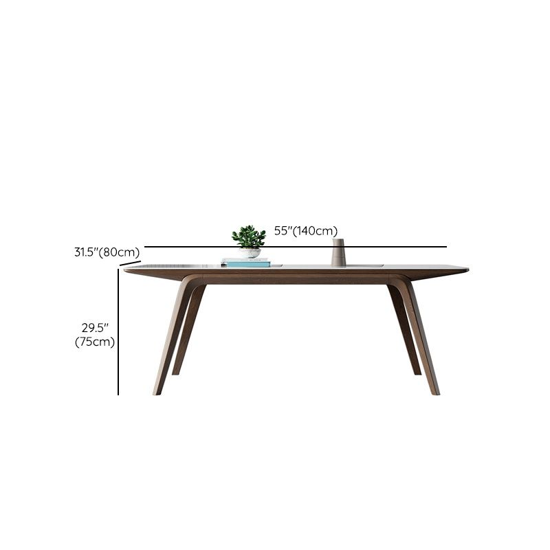 Modern Stone Rectangle Dining Table 4 Legs Table for Kitchen Clearhalo 'Dining Tables & Seating' 'Dining Tables' 'dining_table' 'furn' 'furn_dining_table' 'Furniture' 'Kitchen & Dining Furniture' 1200x1200_1883b682-e734-4f43-927d-1e1aabcb4994