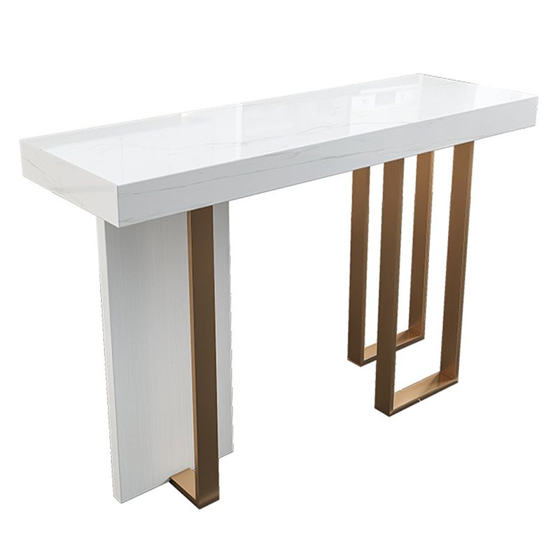 Stone Bar eettafel glam rectangle balk tafel met 3 poten voetstuk voor dessertwinkel