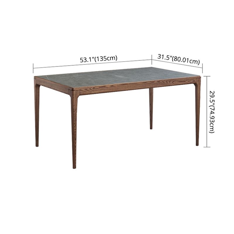 Modern Kitchen Sintered Stone DiningSet with Solid Wood Base Dining Room Table Set Clearhalo 'Dining Room Sets' 'Dining Tables & Seating' 'dining_room_set' 'furn' 'furn_dining_room_set' 'Furniture' 'furniture_dining_room_set' 'Kitchen & Dining Furniture' 'kitchen&dining_furn' 'kitchen' 1200x1200_1885b741-cfce-40ef-80d8-f812a23e950d