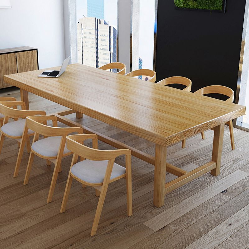 Escritorio de oficina moderno de 30 "H Moderno de escritorio de madera maciza de pino sólido