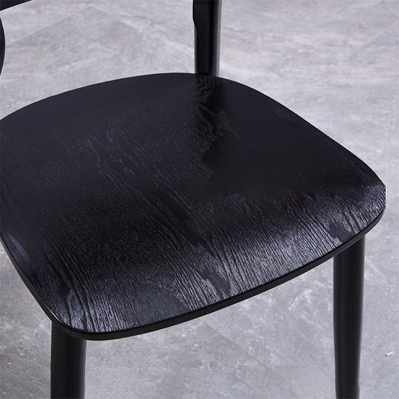 Silla lateral moderna de madera sólida silla de comedor de espalda abierta para el hogar