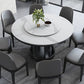 Rubberwood massief houten eettafel op voetstuk Converteerbare eettafel