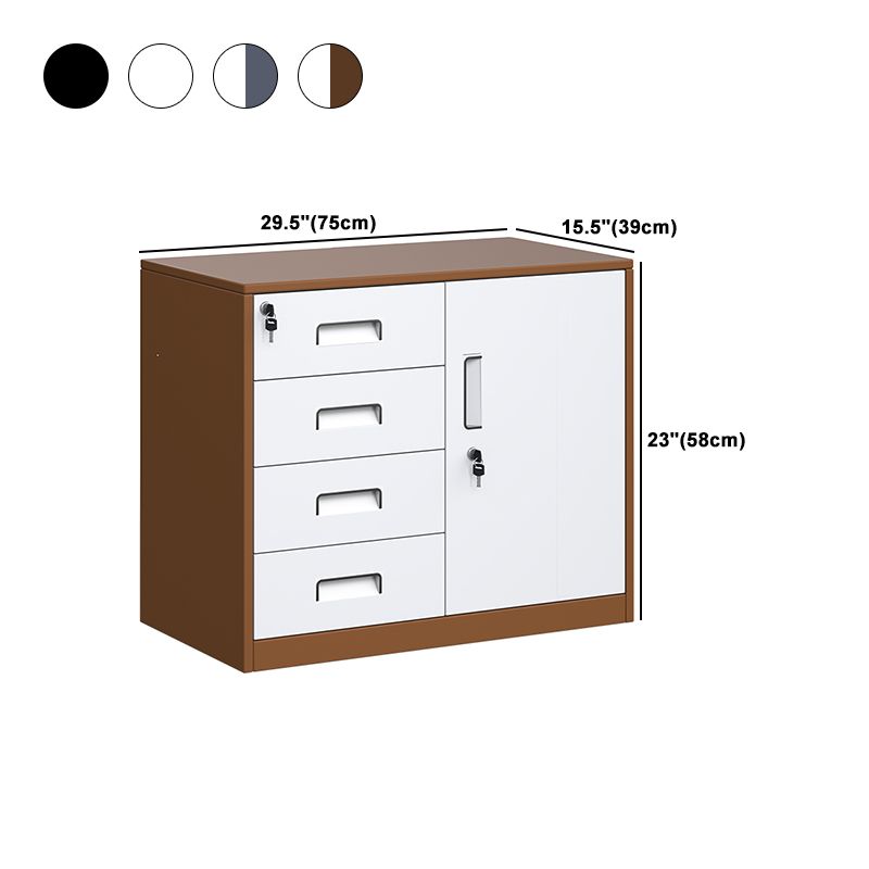 Contemporary Style Lateral Filing Cabinet Metal Filing Cabinet with Locking Storage Clearhalo 'Filing Cabinets' 'filling_cabinets' 'furn' 'furn_filling_cabinets' 'Furniture' 'Office Furniture' 1200x1200_1889d9c4-a72e-4234-ba06-46ae863bd8f9
