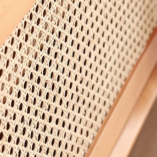 Moderne massief houten eettafel Rotan voetstuk eettafel voor eetkamer