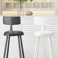 Leather Round Counter Chair Backrest Iron Modern Bar Stool for Coffee Shop Clearhalo 'Bar Furniture' 'Bar Stools' 'bar_stools' 'furn' 'furn_bar_stools' 'furniture_bar_stools' 'Kitchen & Dining Furniture' 'kitchen&dining_furn' 'kitchen' 'kitchen_furn' Furniture' 1200x1200_188b283c-7c15-4fa4-ad14-6b347c5e764a