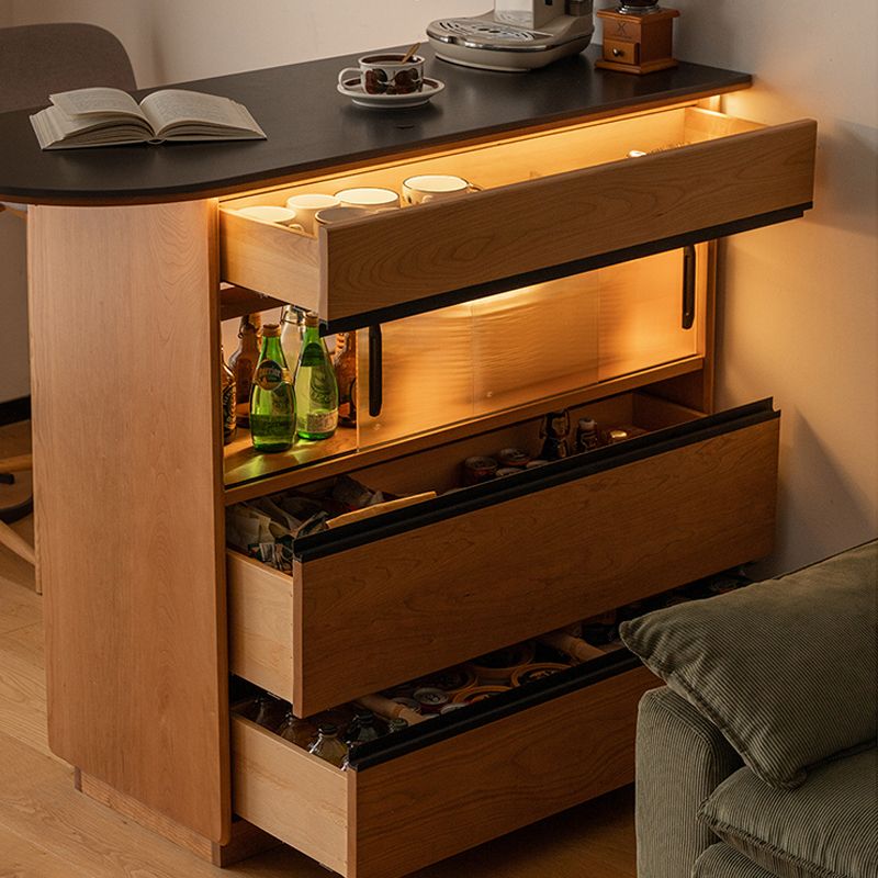 Mesa de comedor con tapa de piedra, mesa de bar de forma libre con base de almacenamiento