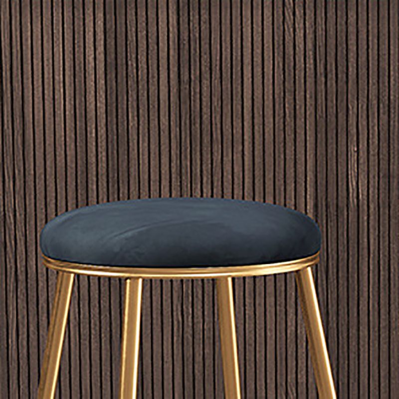 Contemporary Bar Stool Round Seat Barstool with Footrest and Metal Base Clearhalo 'Bar Furniture' 'Bar Stools' 'bar_stools' 'furn' 'furn_bar_stools' 'Furniture' 'Kitchen & Dining Furniture' 1200x1200_188c025c-1f57-444f-ad0e-9caed054dee6
