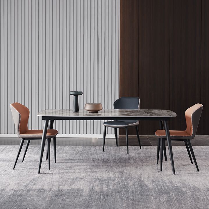 Contemporary 1/4/5/7 Pieces Dining Set Gray Sintered Stone Dining Table Clearhalo 'Dining Room Sets' 'Dining Tables & Seating' 'dining_room_set' 'furn' 'furn_dining_room_set' 'Furniture' 'furniture_dining_room_set' 'Kitchen & Dining Furniture' 'kitchen&dining_furn' 'kitchen' 1200x1200_188c2bbd-8d9d-44b0-a344-ec663aa8b8ed