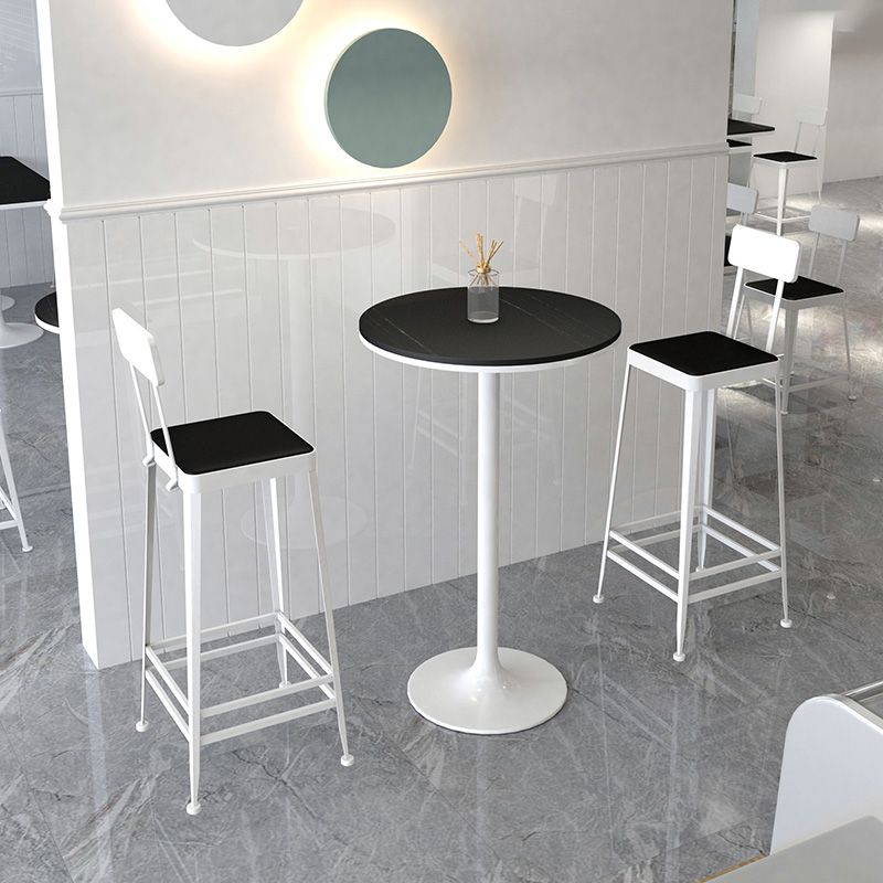 Modern Style Bar Table Set 1/3 Pieces Stone Round Bistro Set for Indoor Clearhalo 'Bar Furniture' 'furn' 'furn_home_bar_bar_sets' 'Furniture' 'Home Bars & Bar Sets' 'home_bar_bar_sets' 'Kitchen & Dining Furniture' 1200x1200_188c53e4-2131-43e1-adac-9d81835139dc