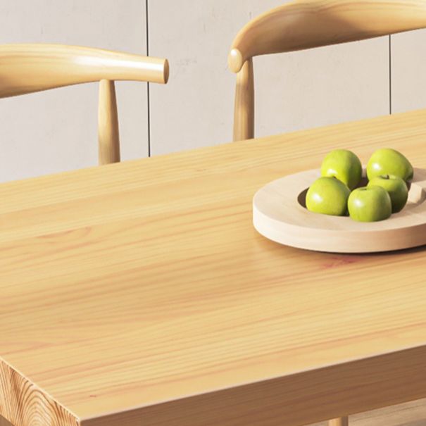 Modern Dining Set 1/2/4/5/7 Pieces Rectangle Pine Wood Dining Table for Dining Room