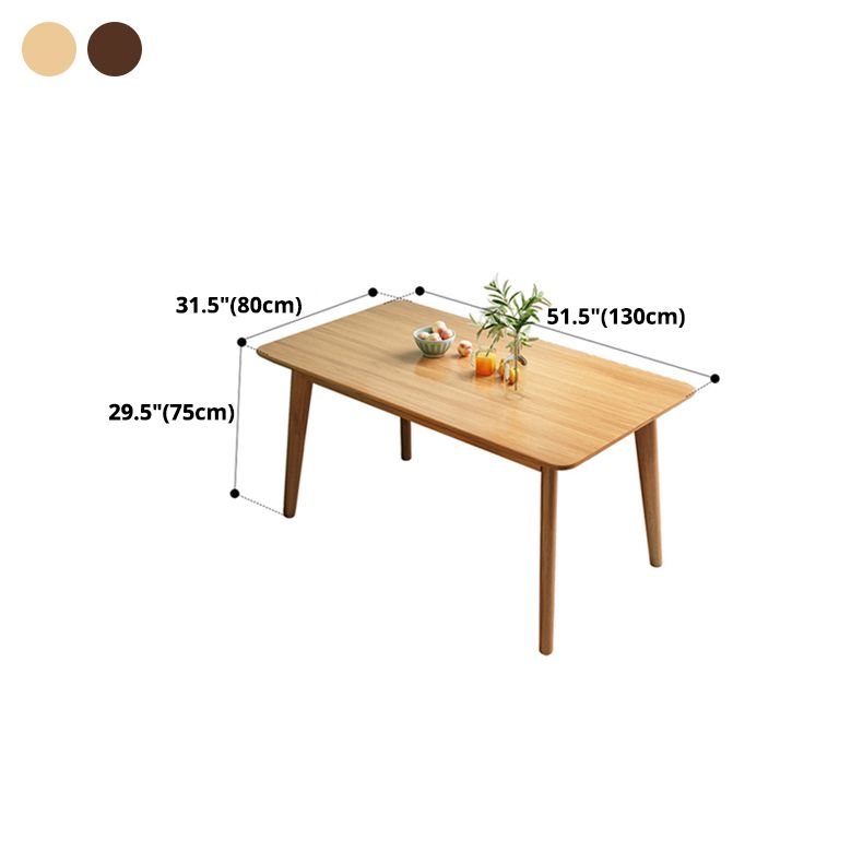 Solid Wood Modern Rectangle Dining Table Rubberwood Top Table,51.5"L x 31.5"W x 29.5"H Clearhalo ' dining_table' 'Dining Tables & Seating' 'Dining Tables' 'furn' 'furn_dining_table' 'Furniture' 'furniture_dining_table' 'Kitchen & Dining Furniture' 'kitchen&dining_furn' 'kitchen' 'kitchen_dining_table' 1200x1200_188dbe11-721a-4bb3-b4d1-6cf1f741f108